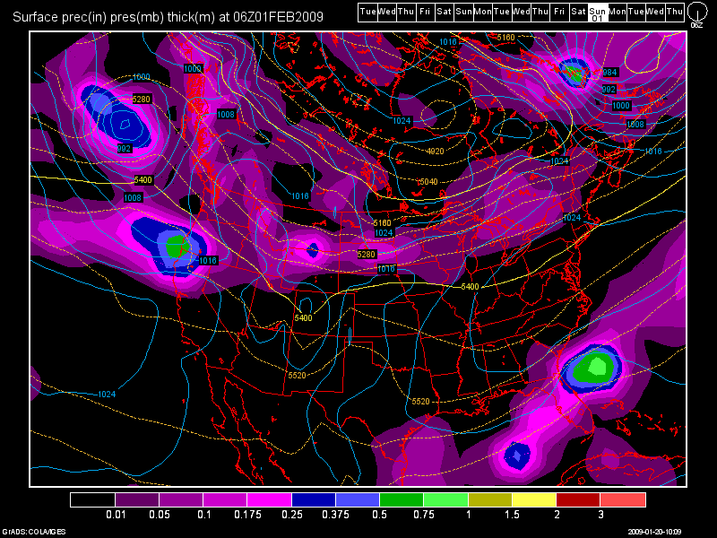 Lake Tahoe Weather Map 022009