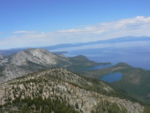 Mt. Tallac Summit view of Tahoe Basin - Lake Tahoe Hiking Trails